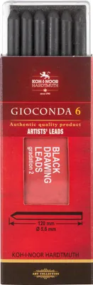 Produktbild von KOH-I-NOOR Pencil Graphite Leads 2 Zeichenkohle-Set 5,6 mm 6 Stck