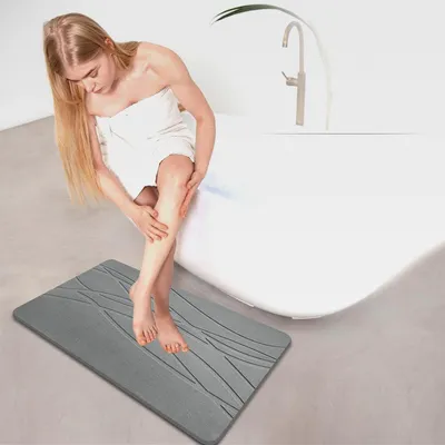 Produktbild von Steinmatte Badezimmer - Badematte Stein schnelltrocknend - Kieselgur badematte - Stone Bath mat - Bademate schnelltrocknend - Steinmatte 60 cm x 40 cm