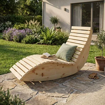 Produktbild von Gartenliege "Schaukel-Sannerl" (Zirbe) Breite 70cm Schaukelliege Relaxliege