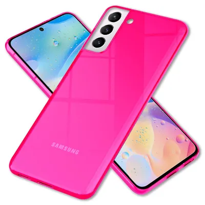 Produktbild von NALIA Klare Neon Handyhülle für Samsung Galaxy S22 Plus, Durchsichtig Bunt Leuchtend Anti-Gelb, Dünne Robuste Schutzhülle Cover Case Pink