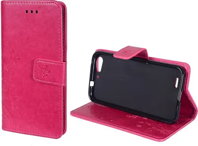 Produktbild von Schutz Hülle Blumen für Handy ZTE Blade V6 Pink