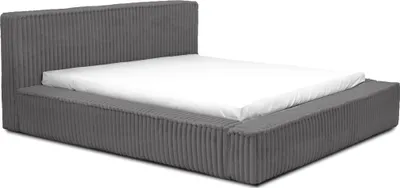 Produktbild von FEDVE Polsterbett Doppelbett Lettera Schlafzimmer Bett Bettkasten 180x200 cm Grau (Vito 16)