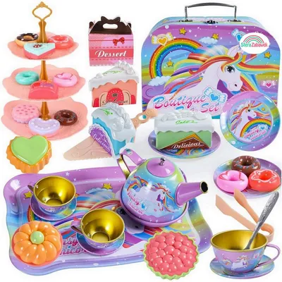 Produktbild von Einhorn-Teeservice im Koffer  Kaffeeservice für Kinder  Tee-Set