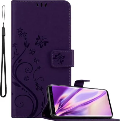 Image de Cadorabo Housse pour Samsung Galaxy S9 Housse de protection en violet Housse pour portable Etui Case Fleurs Flower