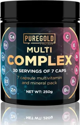 Produktbild von Pure Gold Protein Multi Complex 250g Vitamine C Nährstoffe Kapseln Mineralstoffe
