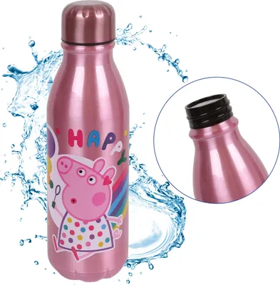 Produktbild von Peppa Wutz Rosa Aluminium Trinkflasche 600ml