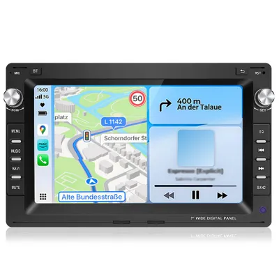Produktbild von Mit CD 4G LTE Autoradio 7 Zoll 4+64GB für VW Golf 4 Polo 9N 9N3 Passat B5 mit CarPlay Android Auto Navi Bluetooth DAB+ Android