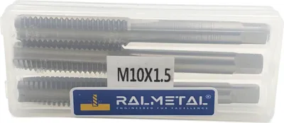 Productafbeelding van Hoogwaardige set van 3 boormaten voor schroefdraad, M10 x 1,5, conform DIN352