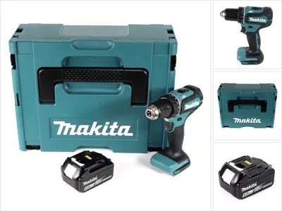 Obrázok produktu pre Akumulátorový vŕtací skrutkovač Makita DDF 485 G1J 18V 50Nm v Makpac + 1x 6,0 Ah batéria - bez nabíjačky