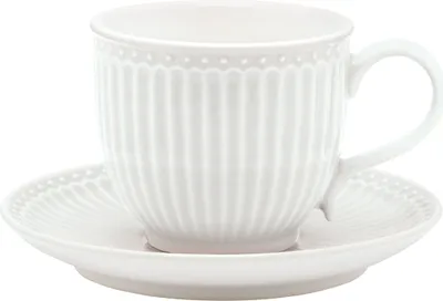 Immagine prodotto di Tazza e piattino in porcellana Alice White