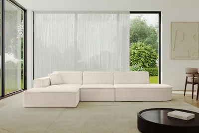 Produktbild von ALTDECOR Ecksofa in L-Form IREA-L2-v4 327x165x77 cm Beige Corner Sofa Eckcouch Couch Wohnlandschaft Cauchsofa