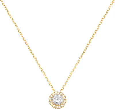 Produktbild von Klassische 9 Karat (375) Gold Damen - Halskette mit Zirkonia - 46cm*8mm; TRS20895