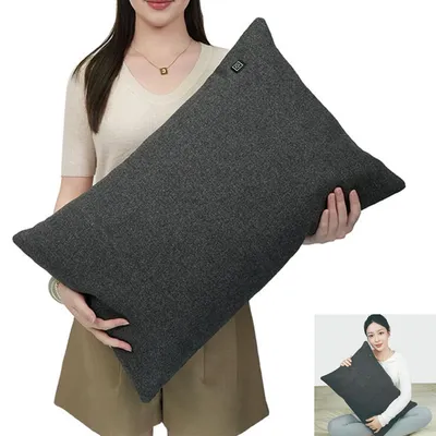 Produktbild von Kabelloses Heizkissen, 45 x 65cm USB-beheizbares Kissen, drei Temperaturstufen, beheizbares Kissen, Bürokissen