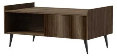Productafbeelding van Furniture24 Salontafel Ademo 9, woonkamertafel, 100 x 45 x 60 cm, salontafel met klep, notenhout