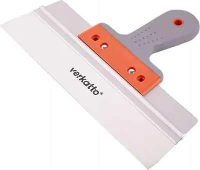 Image de Spatule de façade V-PLUS en acier inoxydable, 450 mm, avec manche lisse en caoutchouc VERKATTO
