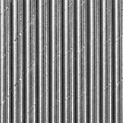 Produktbild von 10 Papier Strohhalme, silber, 19,5cm