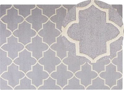 Produktbild von BELIANI Teppich Gelb 160 x 230 cm mit marokkanisches Muster Kurzflor Rechteckig Klassisch