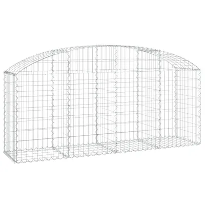 Obrázok produktu pre vidaXL Gabión s vysokým oblúkom 200x50x80/100 cm Pozinkované železo