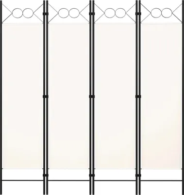 Obrázok produktu pre Paraván so 4 panelmi, biely 160x180 cm