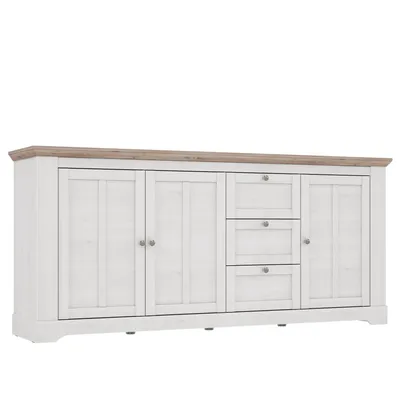 Produktbild von Sideboard Iliano 5 Schneeeiche 205x93x45 cm Kommode Landhausmöbel
