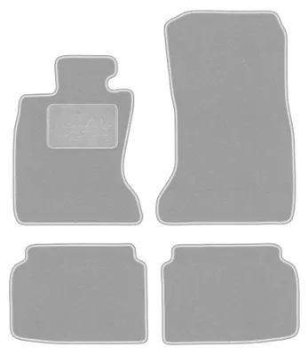 Image de Tapis de sol en moquette pour BMW 7 F01 2008-2015 (berline) – jeu 4 pièces, gris, sur mesure – Wielganizator OSLO