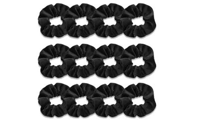 Produktbild von VENUSTE 12 Stück Haargummis Scrunchies aus Samt für Damen Weiche elastische Haarbänder Haarschmuck Schwarz