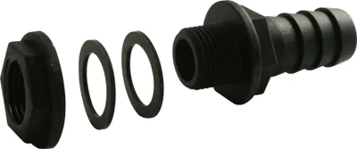 Produktbild von Marley Regentonnenanschluss für Schlauch 19,05 mm (3/4), schwarz