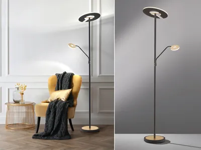 Produktbild von Fischer & Honsel 40466 Dent Stehleuchte Metall sandschwarz  LED