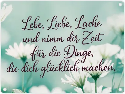 Produktbild von Lebe Liebe Lache - Glücklich sein Metallschild in 15x20 cm