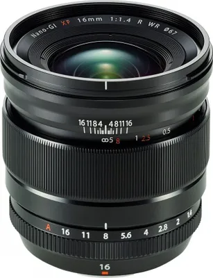 Produktbild von Fujifilm XF 16mm F/1.4 R WR, Weitwinkelobjektiv, 13/11, Fujifilm X, Autofokus