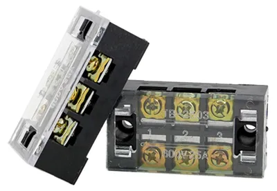 Klemmenleiste 2 Stk. 600 V 25 A 3-polig Schraubklemmen