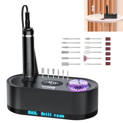 Produktbild von Elektrischer Nagelfräser Pen – Professioneller tragbarer Maniküre-Bohrer, 40000RPM, geräuscharm, langlebig, variabel drehbar