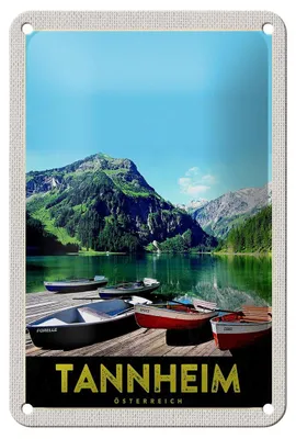 Produktbild von Blechschild Reise 12x18cm Tannheim Österreich Natur Wanderung Schild