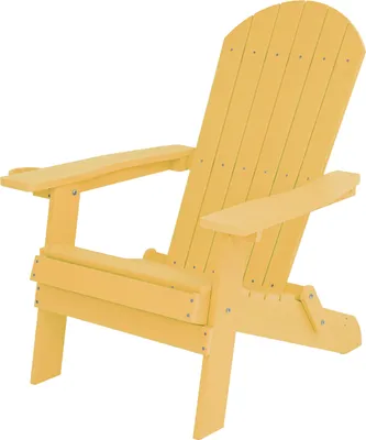 Image de Axi Claire Chaise Adirondack, Transat Plastique, Jaune | Chaise De Jardin, 1 Personne /Fauteuil Exterieur/Chaise Exterieur | Transat À Dossier Haut -