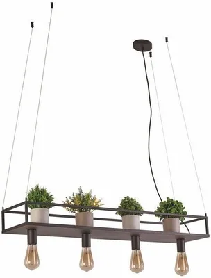 Obrázek produktu pro Závěsné svítidlo Fiore, černé, 4xE27x40W, kov, rozměry: 120x100x23 cm, IP20, Reality