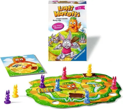 Produktbild von Ravensburger Mitbringspiel Laufspiel Lotti Karotti Das Hasenrennen 23393