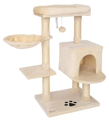 Obrázok produktu pre Škrabadlo 93 cm, nástenná montáž, sisal a plyš, béžová, pre mačky