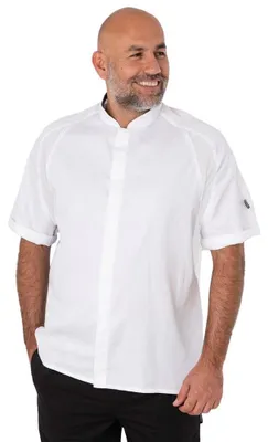 Produktbild von Le Chef - Kochjacke Einreihig für Herren/Damen Unisex Raglanärmel LT5411 (S) (Weiß)