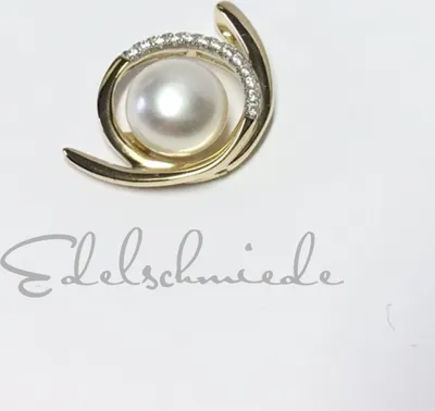 Produktbild von Edelschmiede925 Anhänger 333 Gelbgold  mit Zirkonia und echter Perle