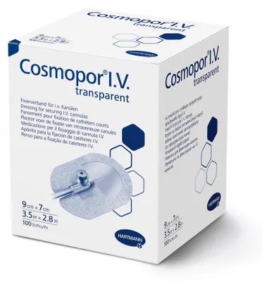 Produktbild von Hartmann Cosmopor I.V. Kanülenfixierverband, transparent, 9 cm x 7 cm