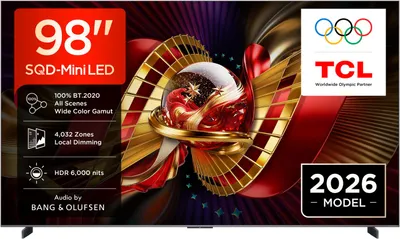 Produktbild von TCL C8L 98C8L, 2,49 m (98"), 3840 x 2160 Pixel, SQD-Mini LED, Smart-TV, WLAN, Schwarz