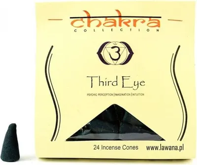 Produktbild von THIRD EYE Räucherkegel für das 6. Chakra, 24 Stück, Song of India