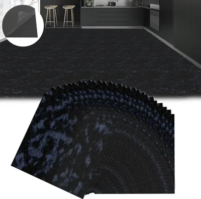 Obrázek produktu pro UISEBRT 27 kusů vinylových podlah 30 x 30 cm DIY Samolepicí voděodolná PVC podlaha, 3D dřevěná podlaha, cca 2,5 m² - námořnická modrá