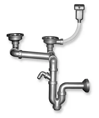Obrázok produktu pre Novaservis Sifóny - Sifón drezový na dvojdrez 89 mm prepad z drezu, plast NSP620