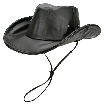 Immagine prodotto di Cappello da cowboy unisex, con visiera modellabile, protezione solare UPF50+, traspirante, pieghevole, colore nero