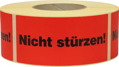 Obrázek produktu pro Výstražné štítky Rozměry 145x70mm Papír červený Nespadnout TRANSPAK