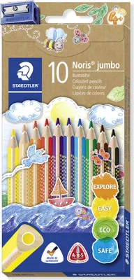 Image de 5x Crayons de couleur Noris 128 NC10 Noris Jumb 10ST100 %
