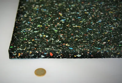 Produktbild von Gummimatte 5 mm Antivibrationsmatte Antirutschmatte 200 x 125 x 0,5 cm, schwarz