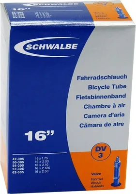 Produktbild von Schwalbe 47/62-305 16 DV 32 mm Butyl Schlauch für Reifen