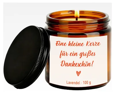 Produktbild von Dankeschön Geschenke für Frauen, Duftkerze im Glas, 3,5 OZ Lavendelduft, Geschenkkerze mit Spruch, Abschiedsgeschenk für beste Freundin, Dankesgeschenke für Lehrer und Kollegen